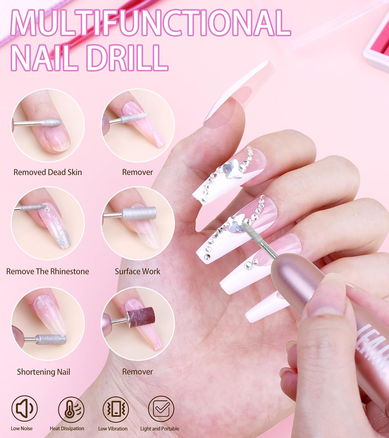 Acrylic Nail Kit with Drill, Acrylic Nail Kit for Beginners with Everything UV Light Nail Art Tools Gift Set for Home Salon
