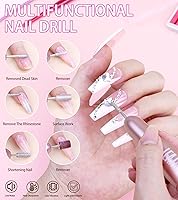 Vista 6 de Kit de uñas acrílicas con taladro, kit de uñas acrílicas para principiantes con todo con luz UV, herramientas de arte de uñas, juego de regalo