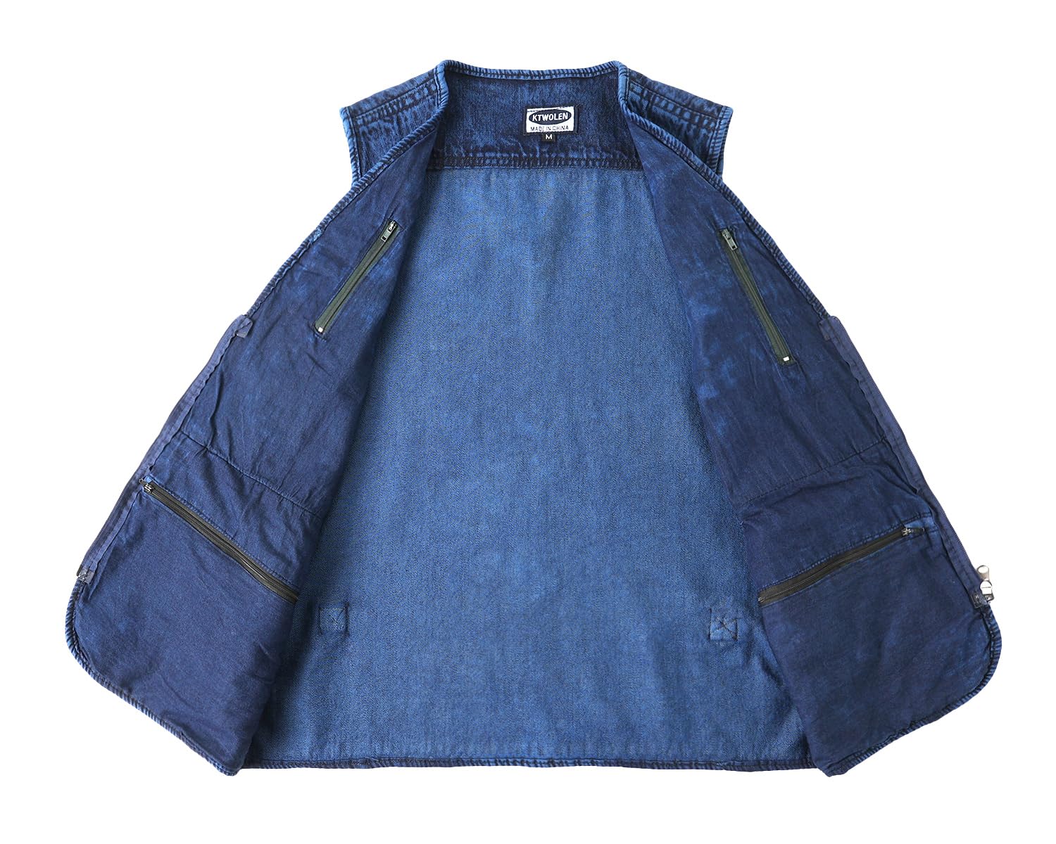 Herren Retro Jeans Weste Motorrad Weste Vintage Kutte Jeansweste Ärmellos Jeans Jacke Denim Weste mit Vielen Taschen