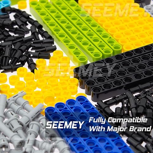 Miniatura 3 de Juego de 430 piezas de vigas, pasadores, ejes, piezas compatibles con técnica, panel de conector, placa de elevación, bastidor de elevación