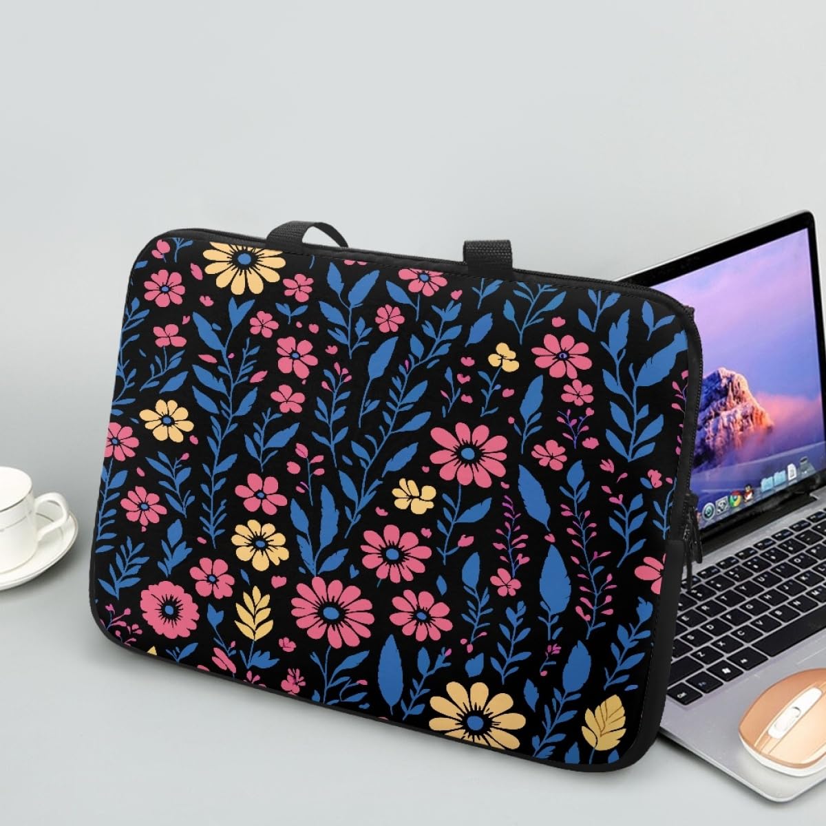 Surwin Stampa 3D Custodia Borsa per Laptop con Manici,Conchiglie Compatibile con 10-17 Pollici Computer Portatile, Custodia Protettiva PC Impermeabile Sleeve per Laptop (15,Piante