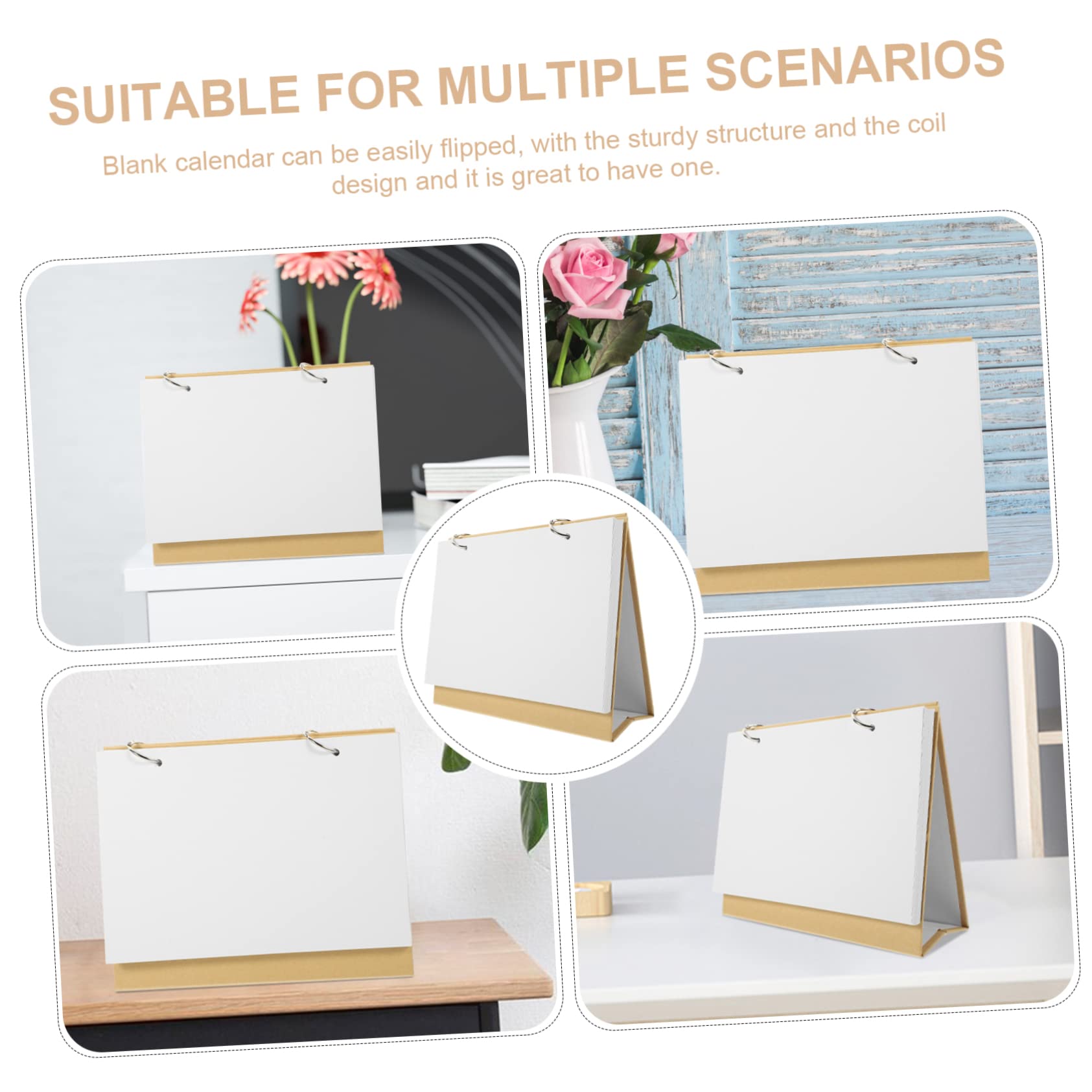 Lurrose 5stücke Graffiti Memo Kalender Blanko Tischkalender Für Kreative Planung Handgefertigter Kalender Weißem Karton Mit Kraftpapier-umschlag Für Zuhause Und Büro Praktische