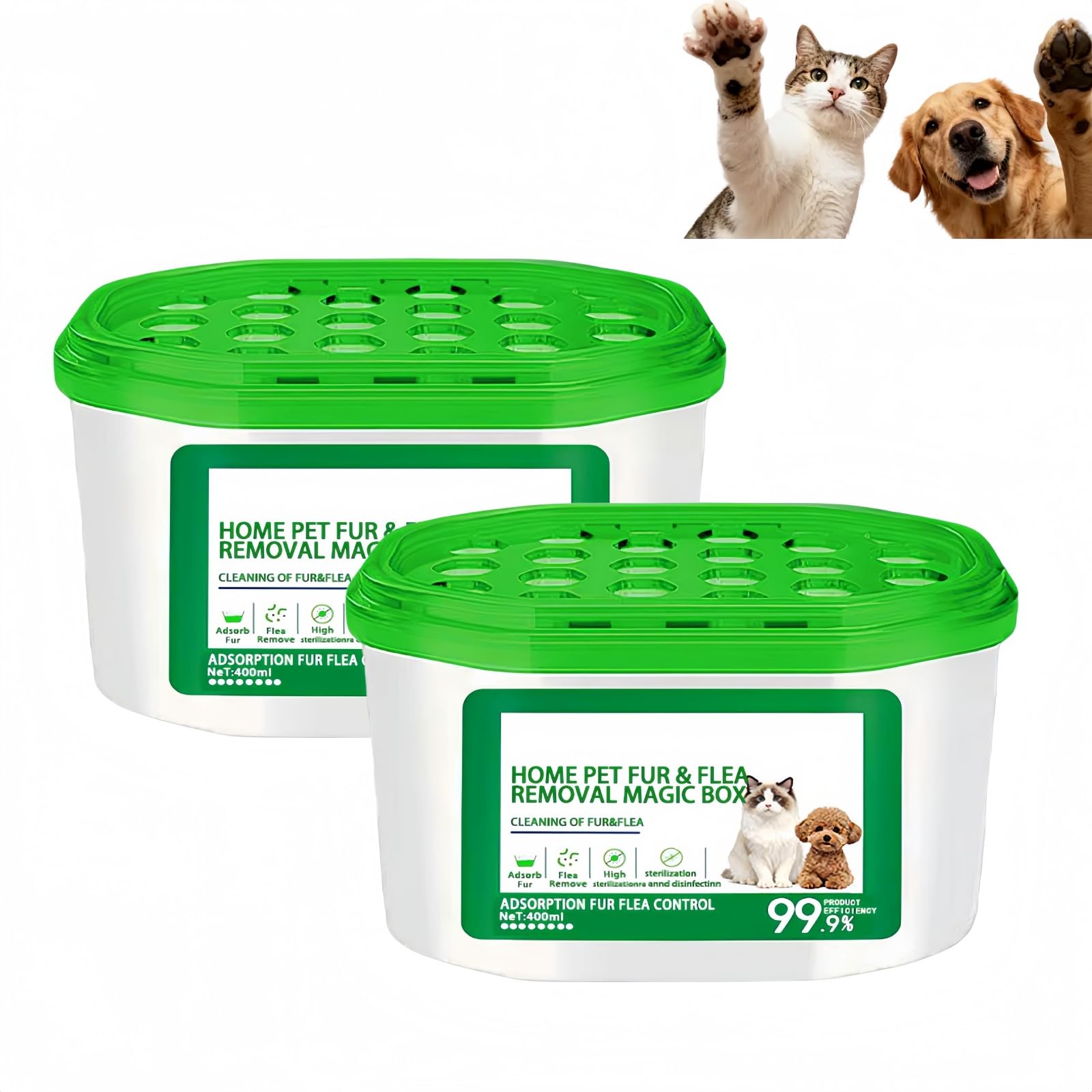 2PCS Multi Functional Air Magic Box for Fur Remover and Dust Removal,Automatic Air Freshener & Pet Odour Eliminator,Indoor Air Purification Dust Collectors & Ai/r Cleaners,Long-Lasting Freshness