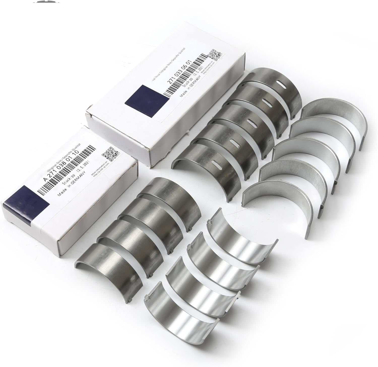 264038010054 60449600 Car Crankshaft and Connecting Rod Bearings Kit Compatible with Mercedes-Benz M271 C180K 200K 230K 2004-2005 E200