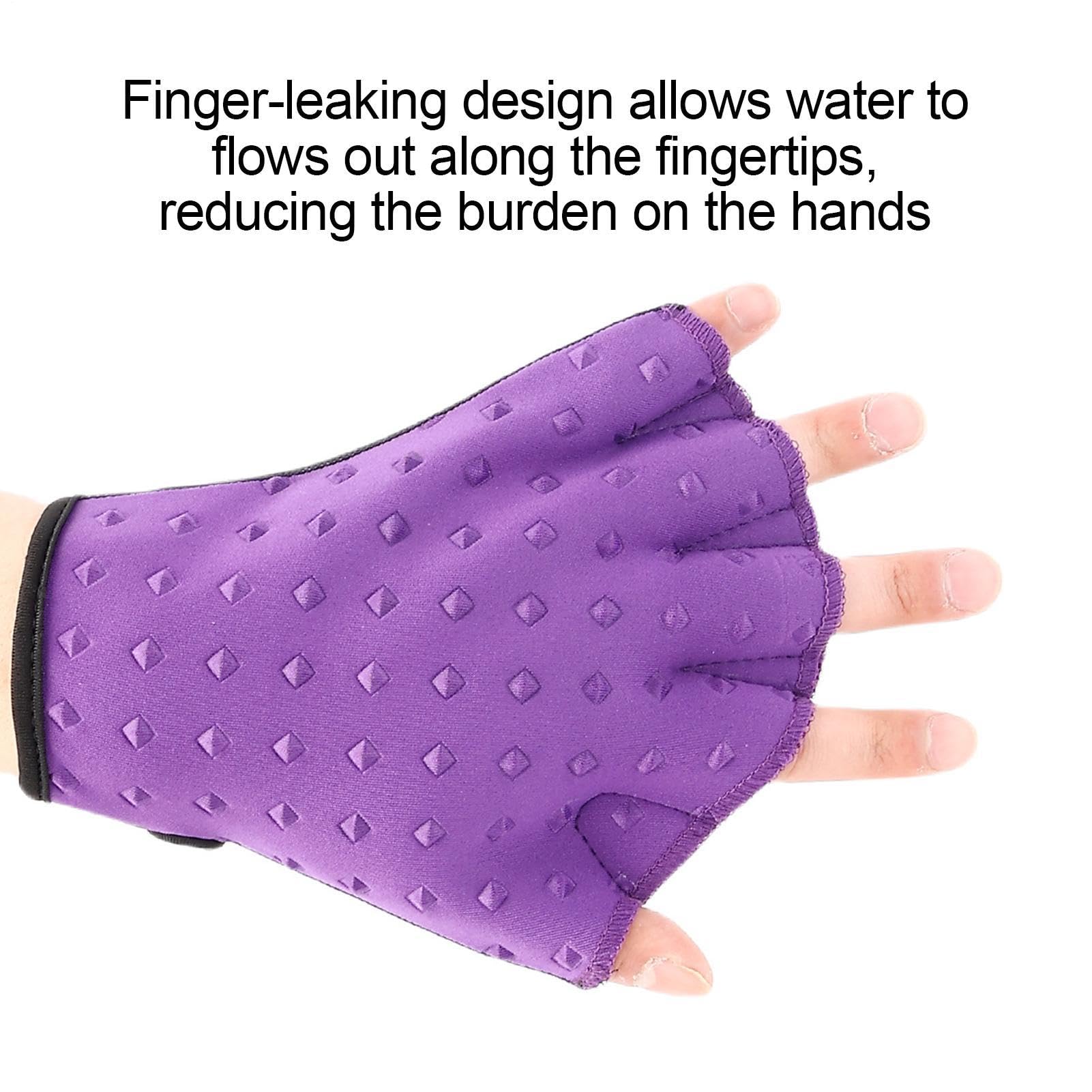 Schwimmhandschuhe, Schwimmhandschuhe Webbett, für Wassertraining - Fäustlinge Neopren mit Handgelenksgurt, Tauchgeschäft