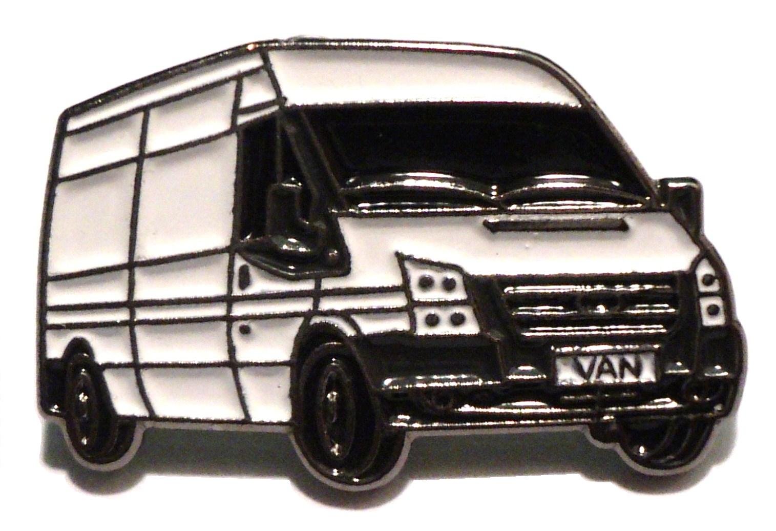 White Van Man Metal Enamel Commercial Vehicle Badge