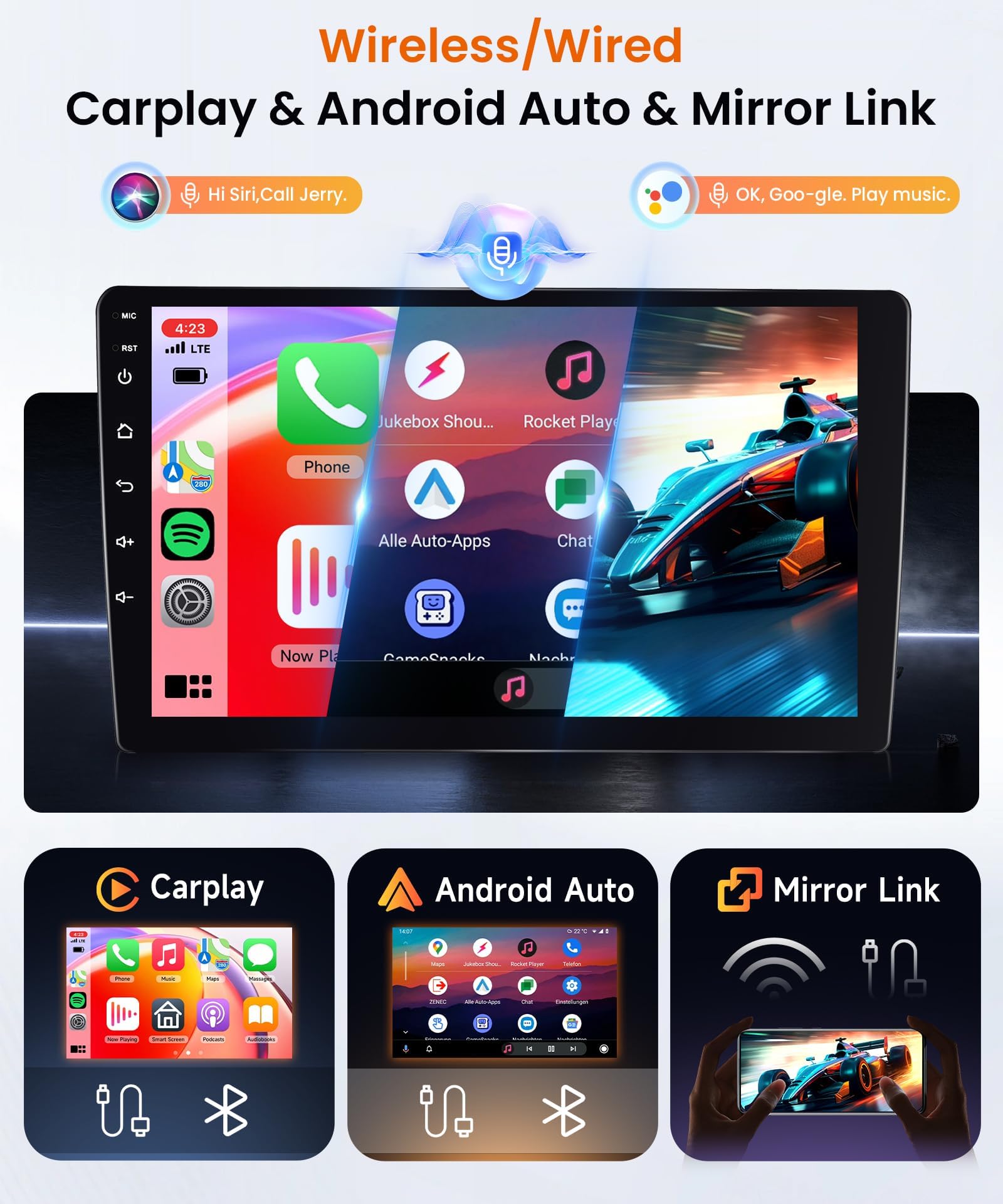 4G+64G Car Radio for Mercedes Benz S Class W220 S280 S320 S350 S400 S430 S500 S600 AMG 1998-2005, Rimoody Car Stereo Wireless Carplay Android Auto 9'' Touchscreen GPS -WiFi Mirror Link