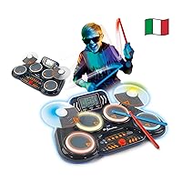VTech Kidi DJ Drums, Batteria Elettronica per Bambini con Pad Luminosi