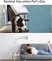 Vista 5 de Alarmas de puerta cuando se abre, sensor de puerta inalámbrico METAK con indicador LED de rango más amplio de 500 pies, timbre de puerta