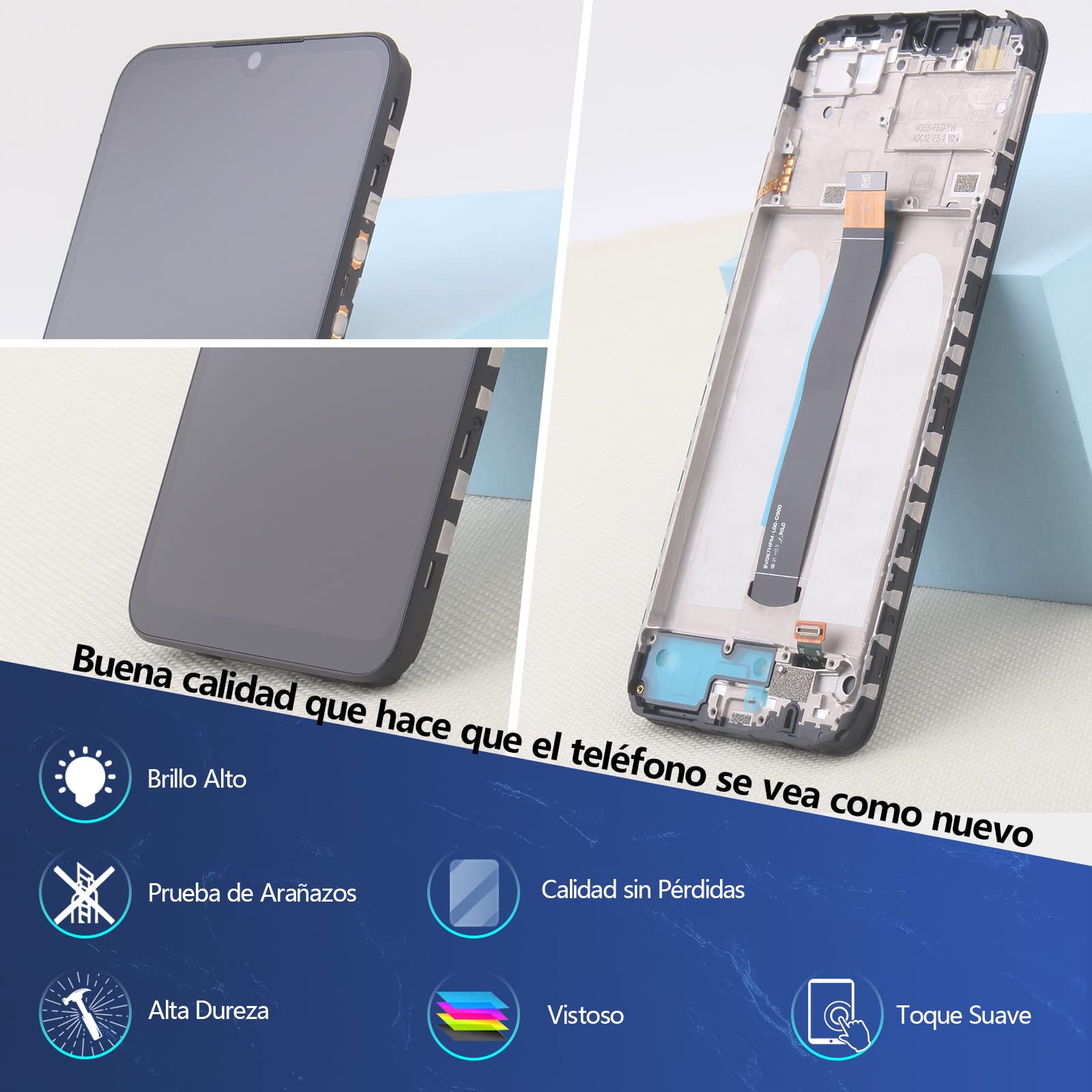 RongZy para Xiaomi Redmi 10C 220333QAG 220333QBI 220333QNY 220333QL LCD+Pantalla Táctil Digitalizador Asamblea Reemplazo +Reparación Herramientas(Negro con Marco)