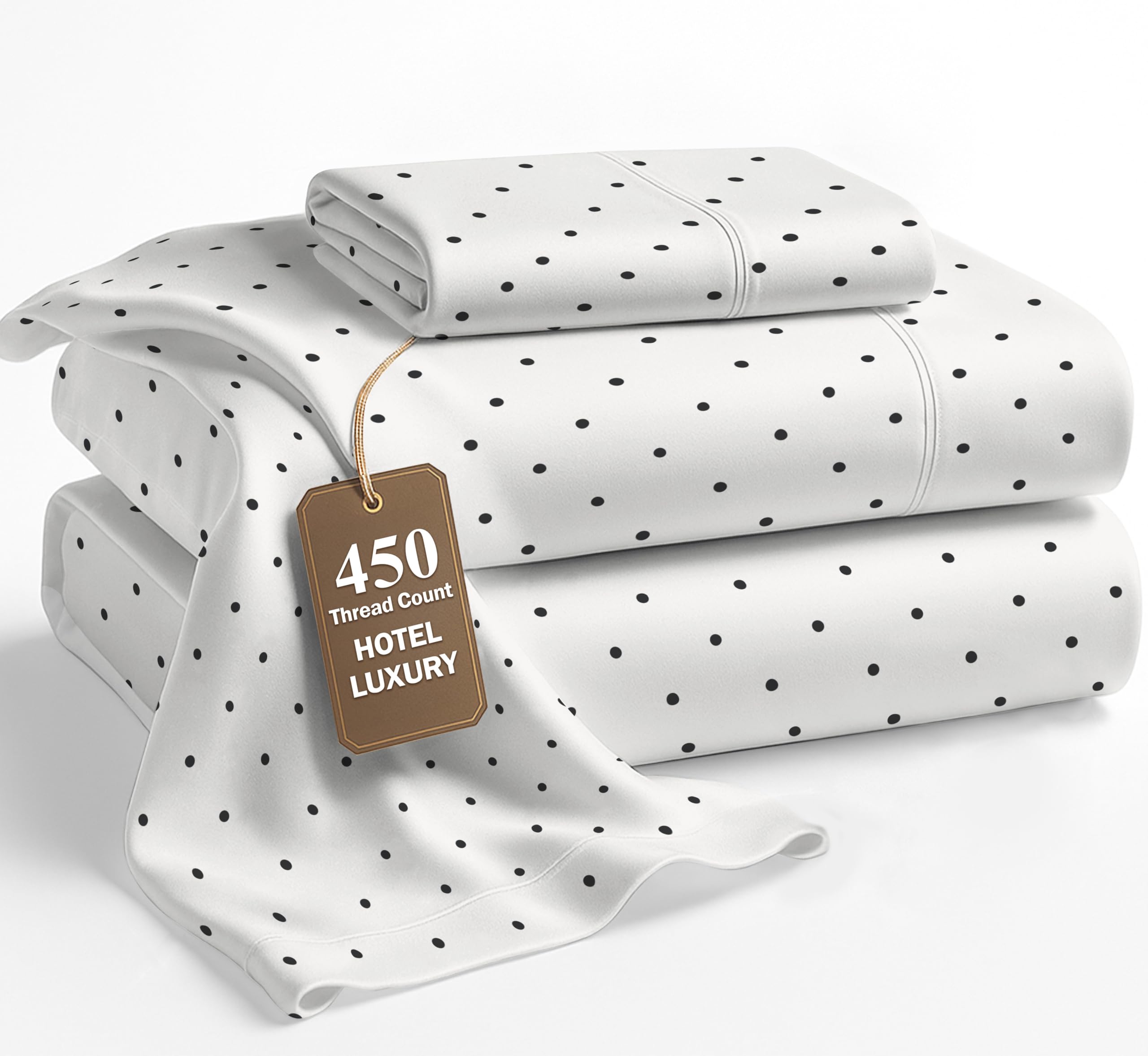 Lane Linen 100% Cotton Bed Sheets – 450 Thread Count Cooling Sheets Queen, Durable Daily Use Bedding, Value Comfort for Nightly Rest, Hotel Sateen Finish, Snug Fit 15" Deep Pocket Fitted Sheet – Taupe — view 33