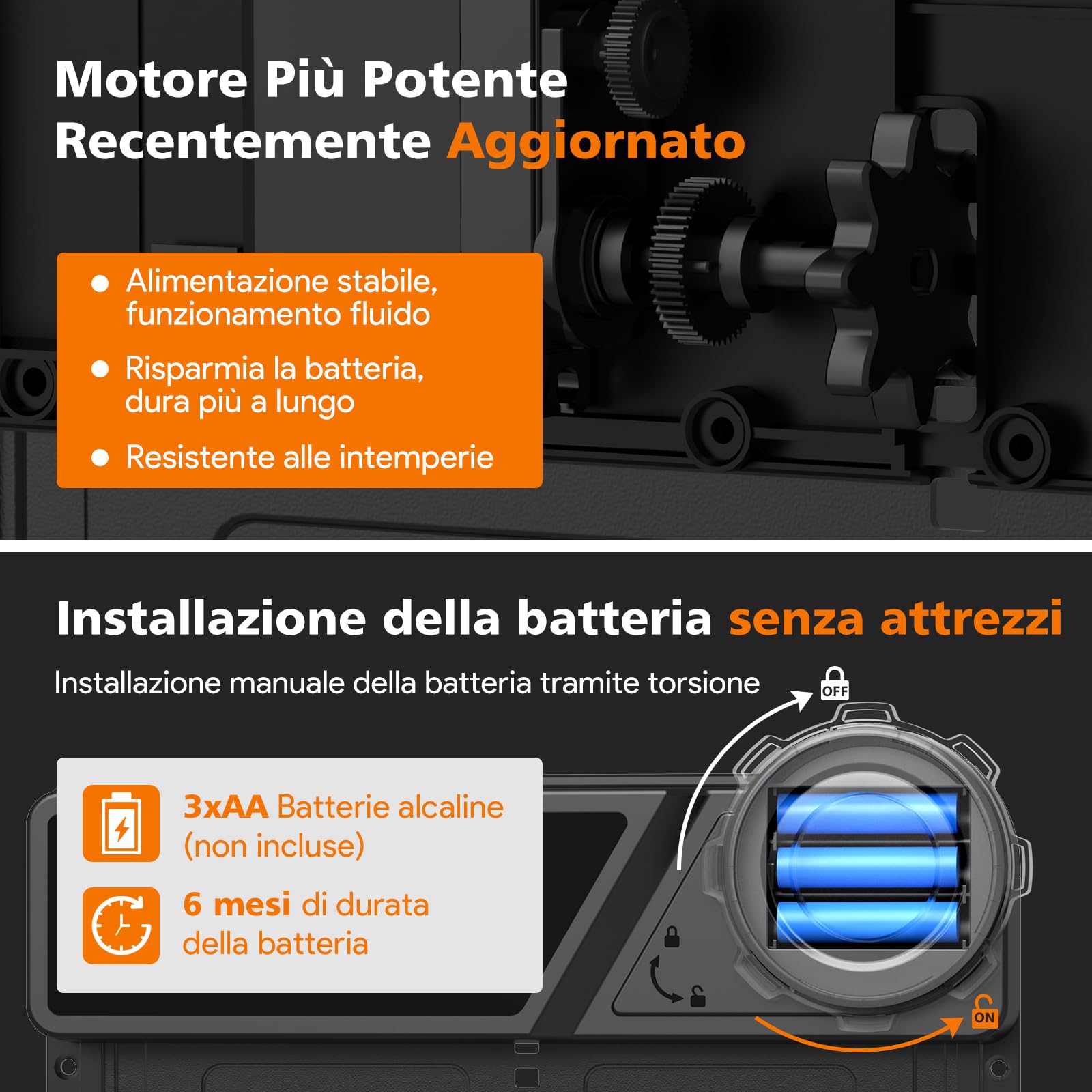 Porta Automatica per Pollaio Grande con Display, Alluminio con Timer di Ritardata Serale e Mattutina, Anti-Pizzicamento, Nero
