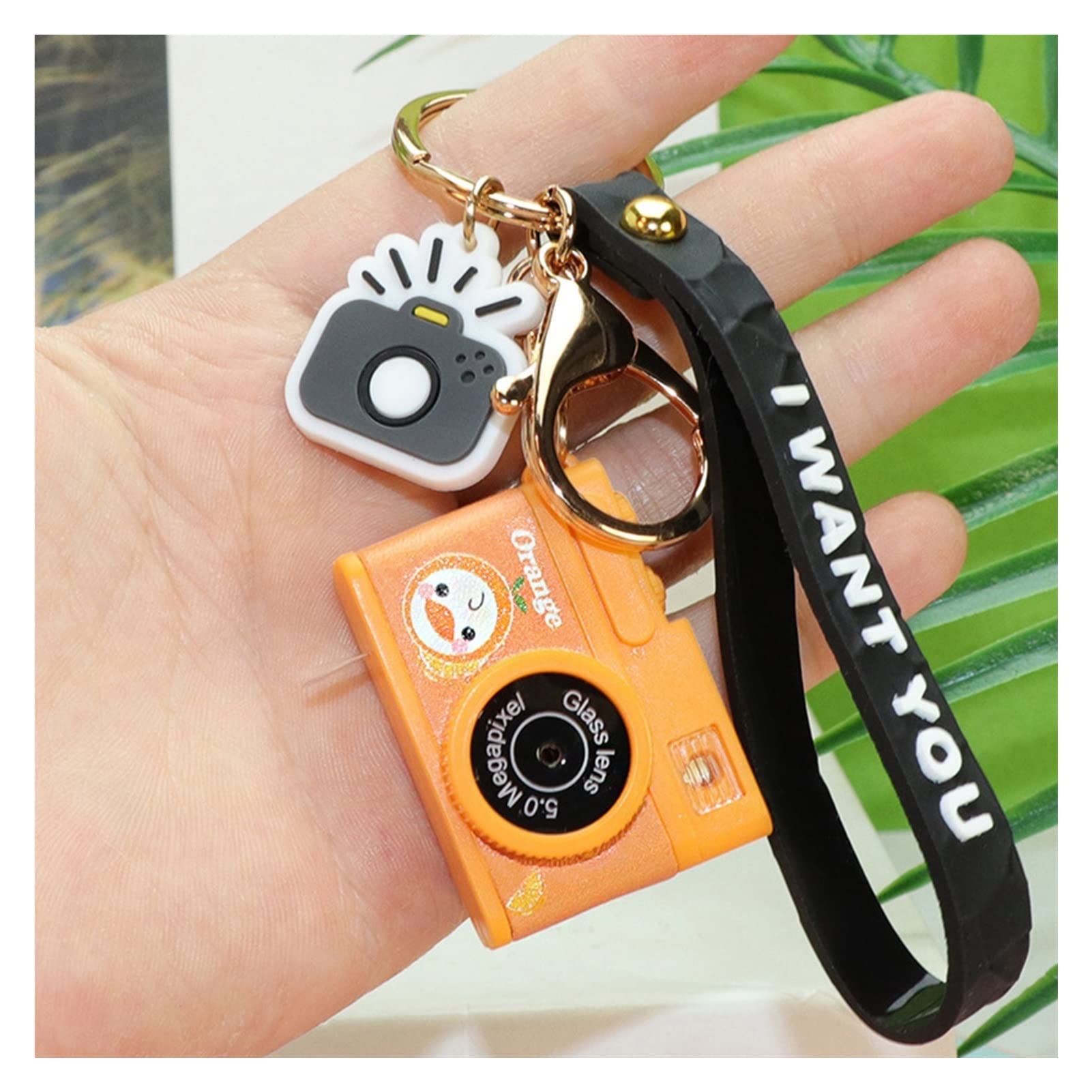 Mini caméra pendentif contre le vol de sac solution de surveillance discrète orange