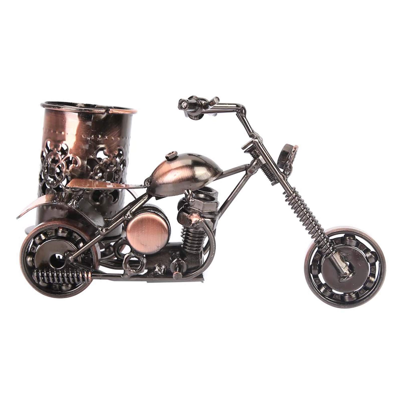 Akozon Portapenne in metallo, Statua di fenice Ottone Alta durezza Buon Lucido metallo per Moto Ufficio Creazione Casa Accessori idea decorazione