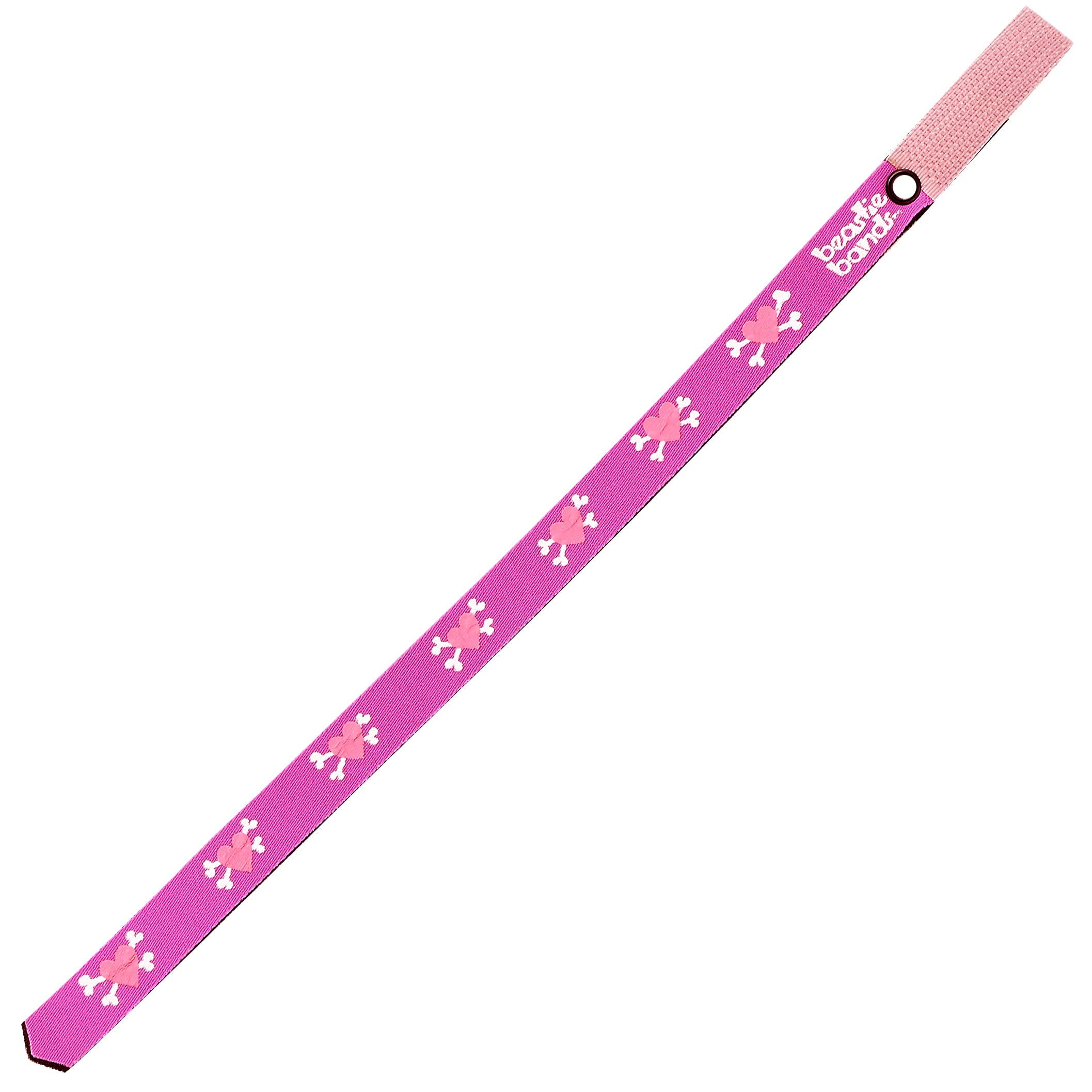 Collar de gato Beastie Band elástico y antiparasitario con velcro seguro rosa