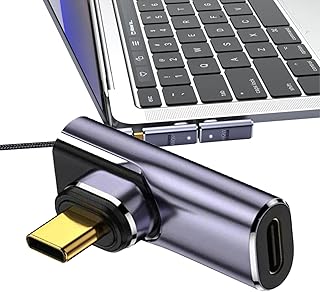 Type C Magnetic Adapter,USB C Magnetic Adapter - 140W Quick Charge, 40Gb/s Data Transfer and 8K Video Output, Compatible with Computer and More Type C Devices Ytger