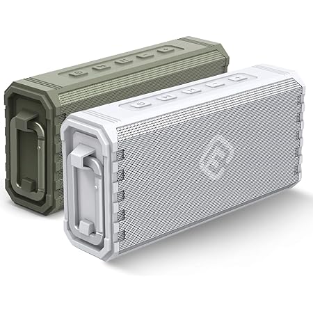 Amazon Co Jp 40s Bluetoothスピーカー ブルートゥース 5 0 スピーカー 防水 ステレオ 重低音 Sdカード 大音量 アウトドア ポータブル ハンズフリー お風呂 長時間再生 ランダム再生 車 Tws Hw2 日本メーカー グレイ カーキ 2個セット 家電 カメラ