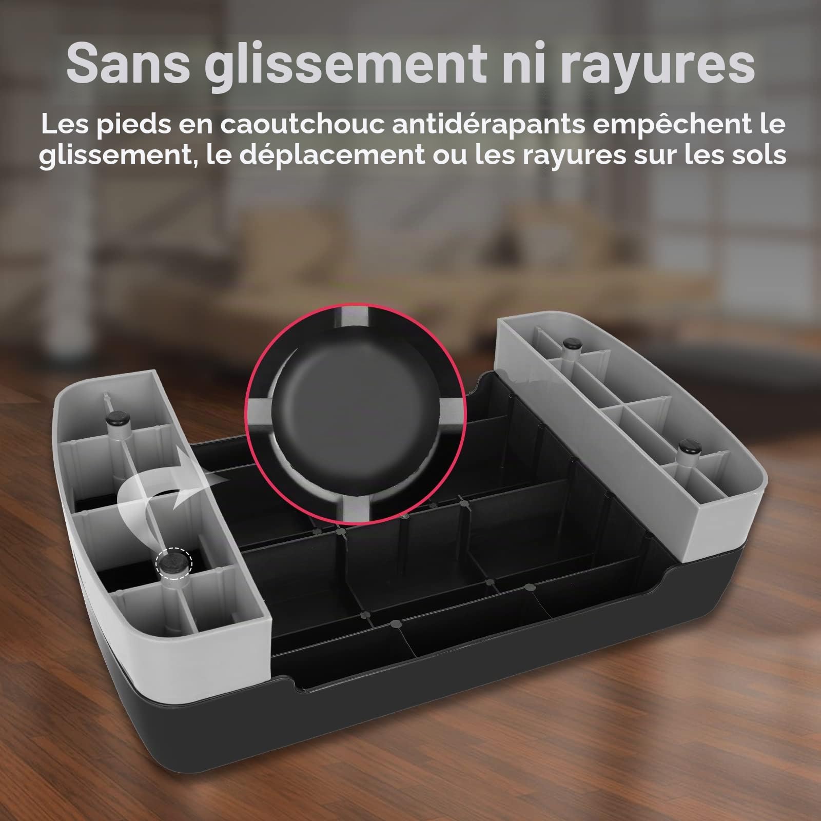 Stepper à 2 niveaux réglables en hauteur pour entraînement aérobic et fitness avec 2 rehausseurs réglables de 10 cm à 15 cm