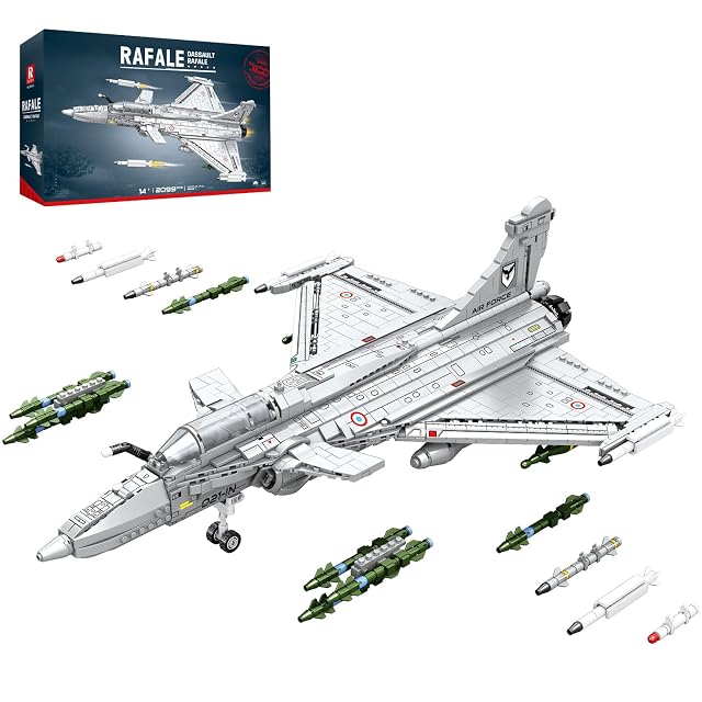 Reobrix Juego de construcción de aviones de caza, kit modelo de avión militar para adultos