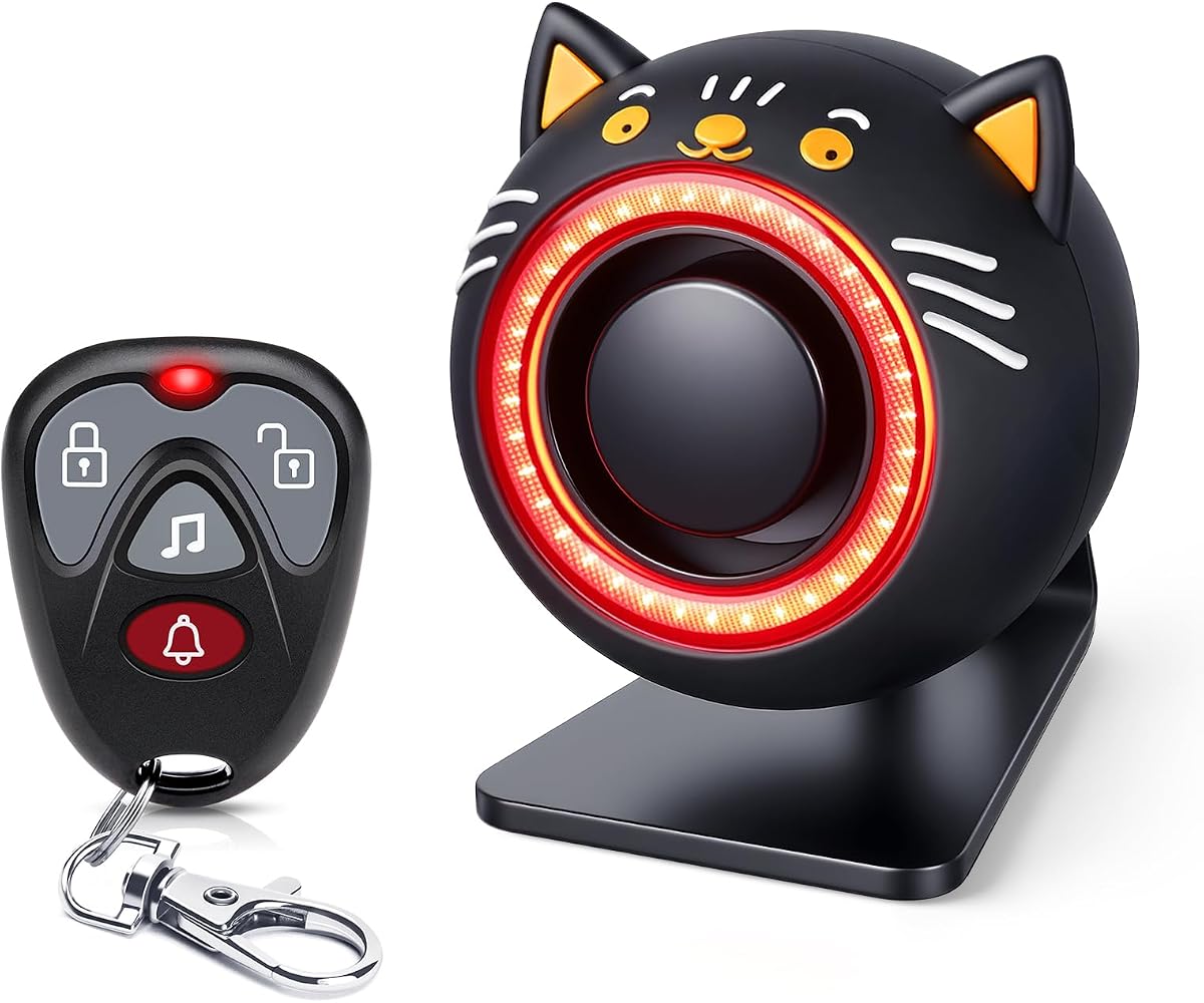 Sistema de alarma para automóvil, sistema de alarma para automóvil de 120 dB con sensor de movimiento, dispositivo antirrobo de alarma para automóvil con control remoto inalámbrico, sistema de seguridad para vehículos recargable para automóviles, vehículos recreativos, SUV, camiones