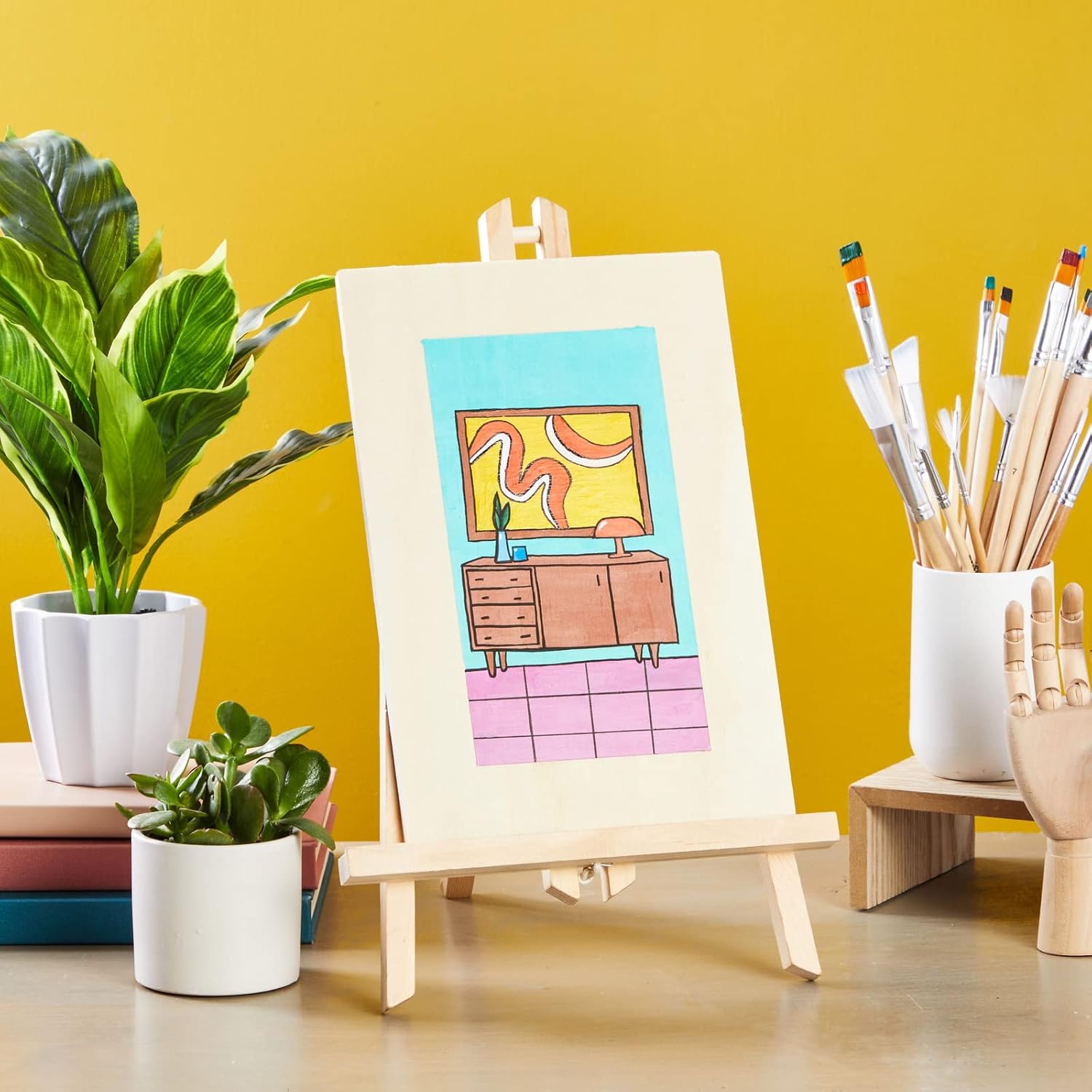 6 Pack Unfinished Wood Planks for Crafts, Painting, Wood Burning, Wooden Rectangle Boards (10.6 x 7 in)