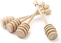 Vista 3 de tuuli Kitchen - Juego de 4 palitos de madera de haya para jarabes, chocolate derretido y más, agitadores de miel para té, palos de madera