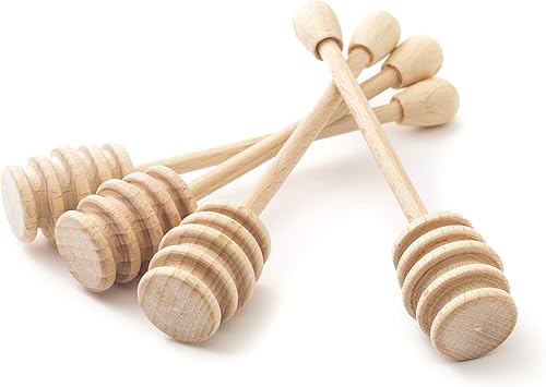 Miniatura 3 de tuuli Kitchen - Juego de 4 palitos de madera de haya para jarabes, chocolate derretido y más, agitadores de miel para té, palos de madera para