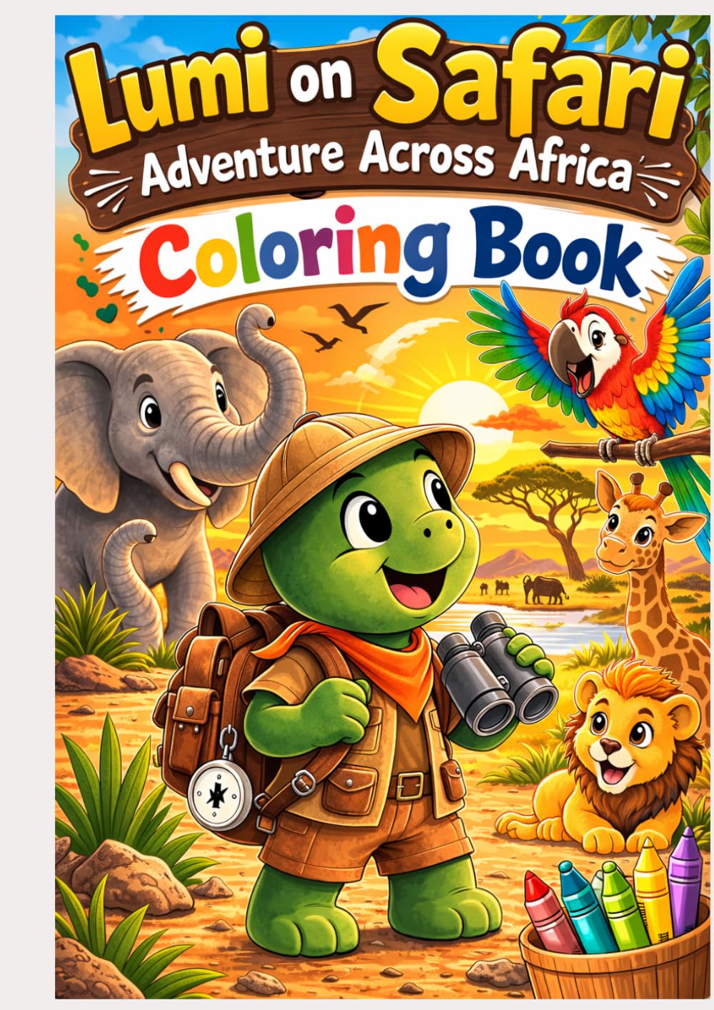 Lumi on Safari: African Animals Coloring Book for Kids