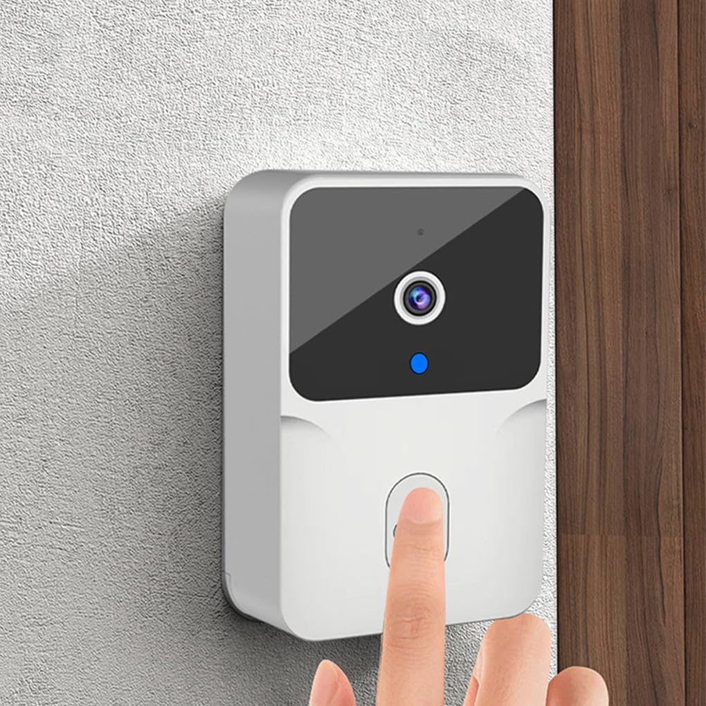 Timbre Visual Inteligente con función de Control Remoto ABS, Timbre con batería y cámara, WiFi, hogar Inteligente inalámbrico, Negro