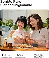 Vista 2 de Micrófono inalámbrico Hollyland Lark A1 para iPhone 17/16/15 y Android, 48kHz/24-bit, cancelación inteligente de ruido de 3 niveles, micrófono mini