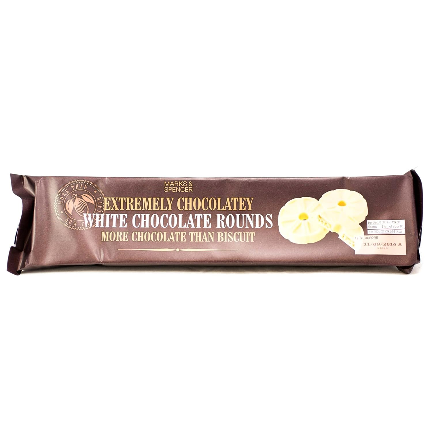 M&S / Marks & Spencer | Extremely Chocolatey White Chocolate Rounds 180g | From the UK