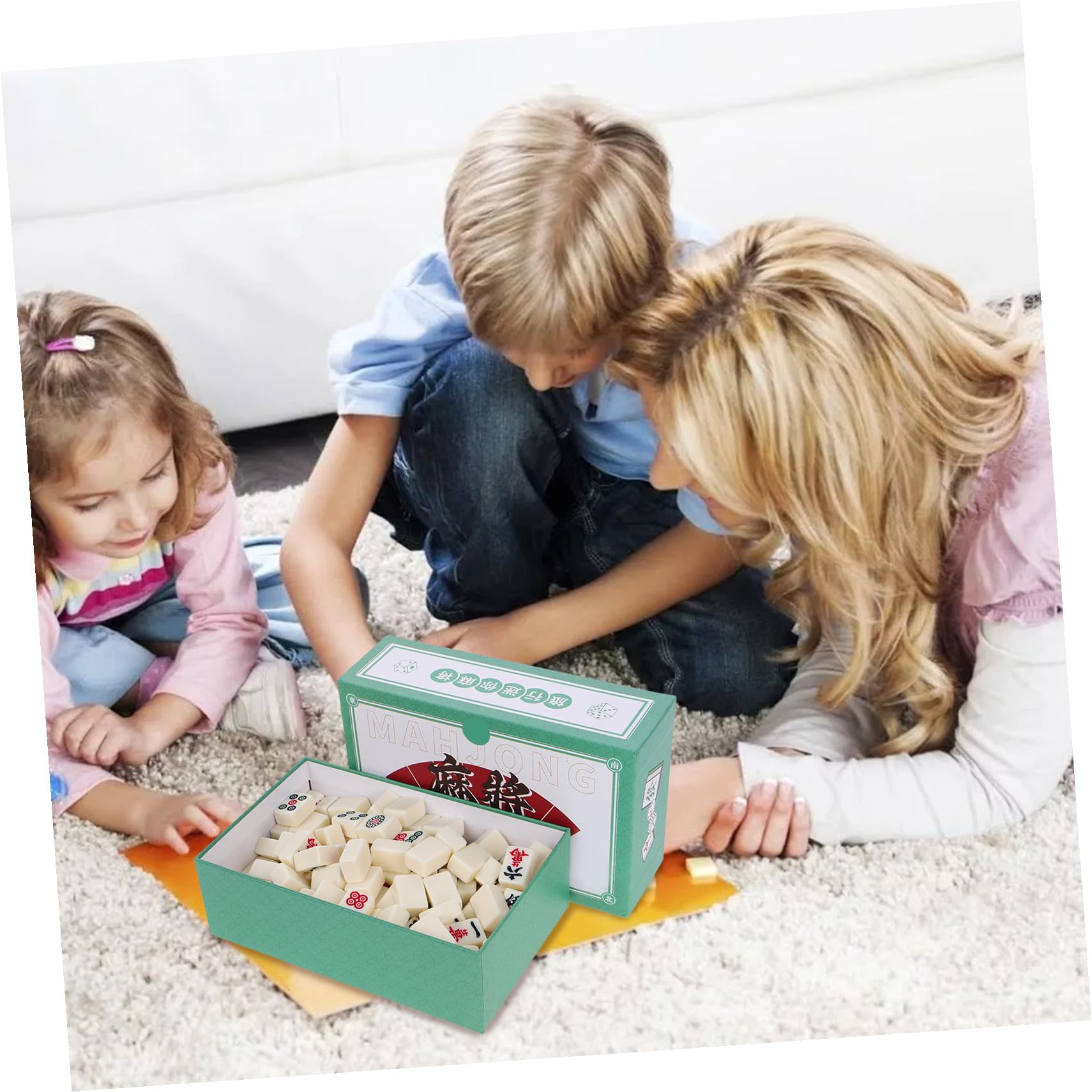 Kleiner Mahjong Spielset Tragbar für Zuhause und Reisen Kleines Mahjong Satz aus Robustem Material Kompakt für Studentenwohnheime und Kleine Räume