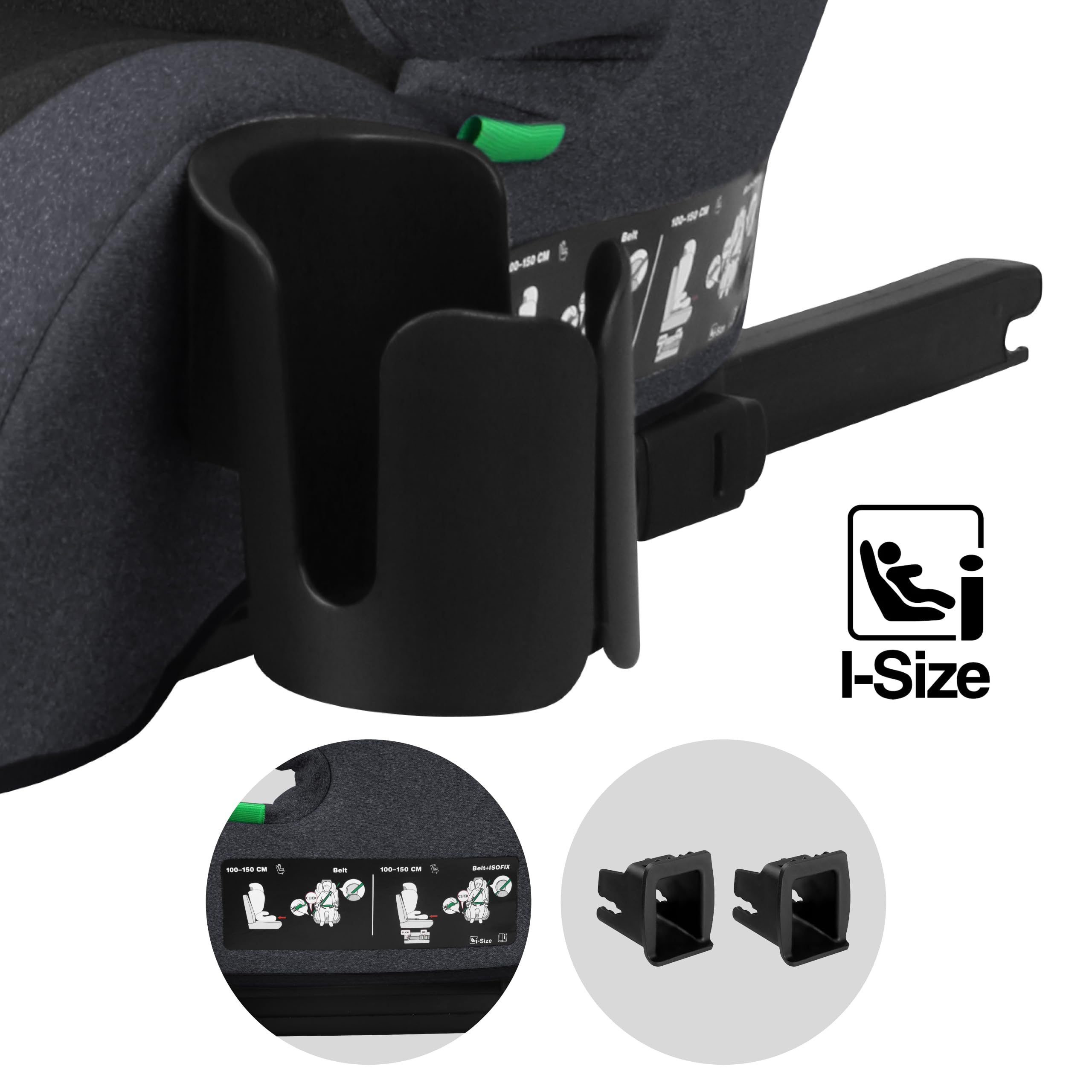 Tulano JOY 35 fotelik dziecięcy 100-150 cm, certyfikat ECE R129/03 i-Size, ISOFIX + 3-punktowy pasek, 13-stopniowo regulowany zagłówek, zdejmowany pokrowiec, czarny i szary