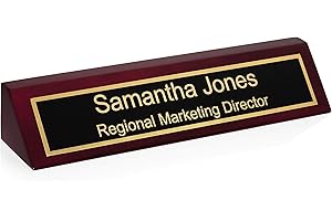 Personalized Wood Desk Name Plate for Office