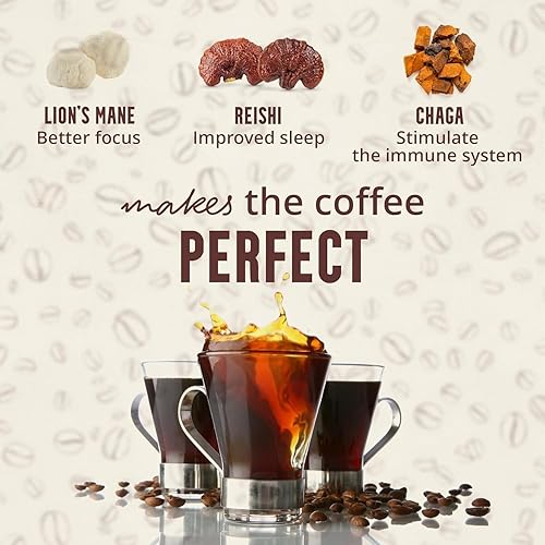 Miniatura 3 de Bella All Natural Café instantáneo de hongos orgánico  Café instantáneo orgánico con melena de león y chaga, 30 porciones  Saludable para la