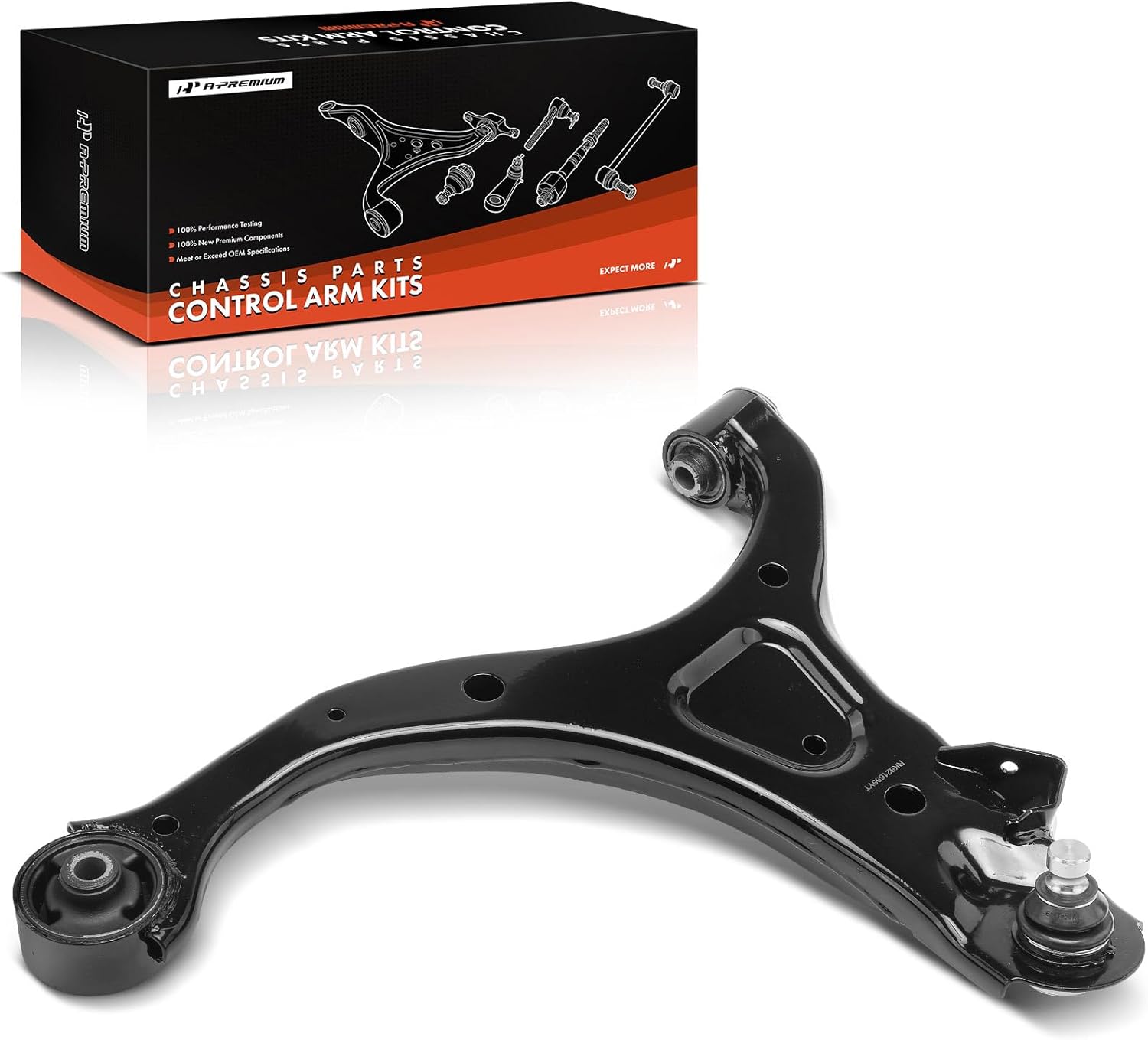 A-Premium Front Left Lower Control Arm, with Ball Joint and Bushing, Compatible with Hyundai Santa Fe 2007 2008 2009