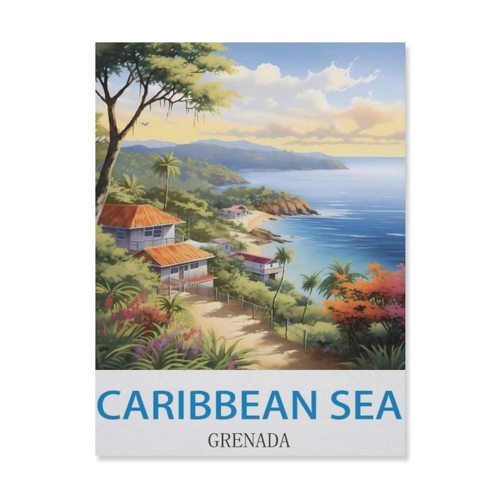 Caribbean Sea Grenada，Tin Sign Metal Tin Sign/Metal Plaque Tin Sign Metal Sign(15x30cm）6x12 inch-EG65