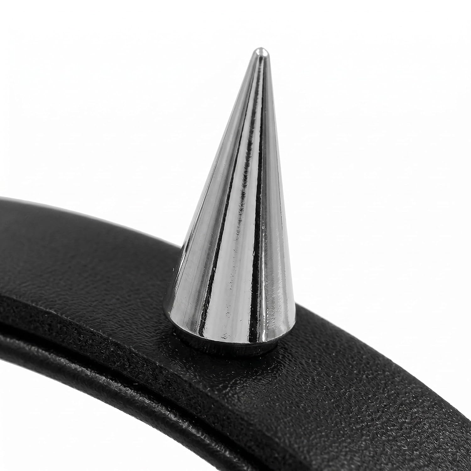 Spiked Punk Headband for Women, Lightweight Pu Leather and Zinc Alloy Hair Hoop with Silver Rivets, Gothic Baroque Style, for Rock and Roll Festival or Halloween Cosplay