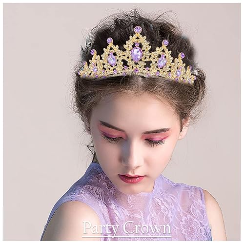 Vista 44 de SuPoo Tiaras para mujer, corona roja, corona de cumpleaños, diadema de cristal, gemas rojas, diamantes de imitación, accesorios para el cabello