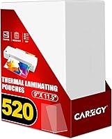 Vista 10 de CAREGY Bolsas de laminación térmica, paquete de 300 hojas de laminación, 3 mil, 9 x 11.5 pulgadas, papel de laminación para laminador, transparente