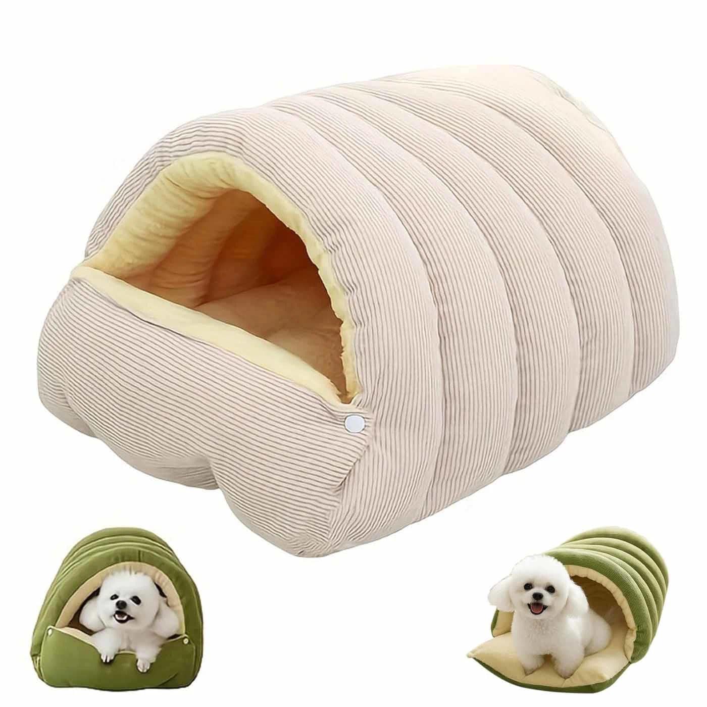 Cozy Monster Cat Bed,Pet Cave for Indoor Cats,Removable and Washable Winter Closed-Off CatBed,Warm Cat House Tent Bed in Indoor,Thick Dual-Purpose Pet Nest for Cats,Kittens and Small Dogs(A,L)