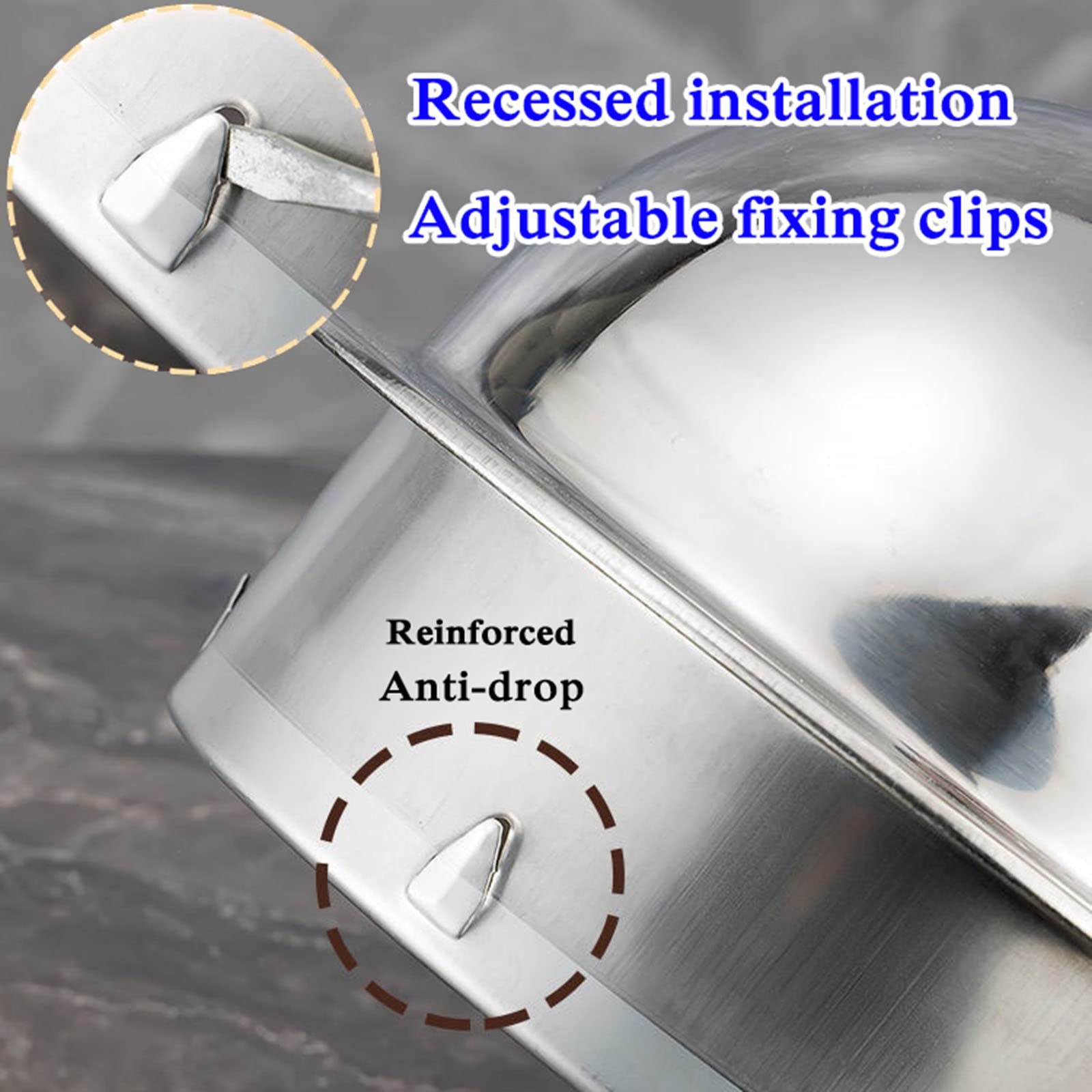 WORDFUN Grille D'Aération Murale, Grille De Ventilation en Acier Inoxydable, Conduit Aérateur d'air Bouche D'Extraction, Grille De Ventilation Hotte, Bonne Ventilation