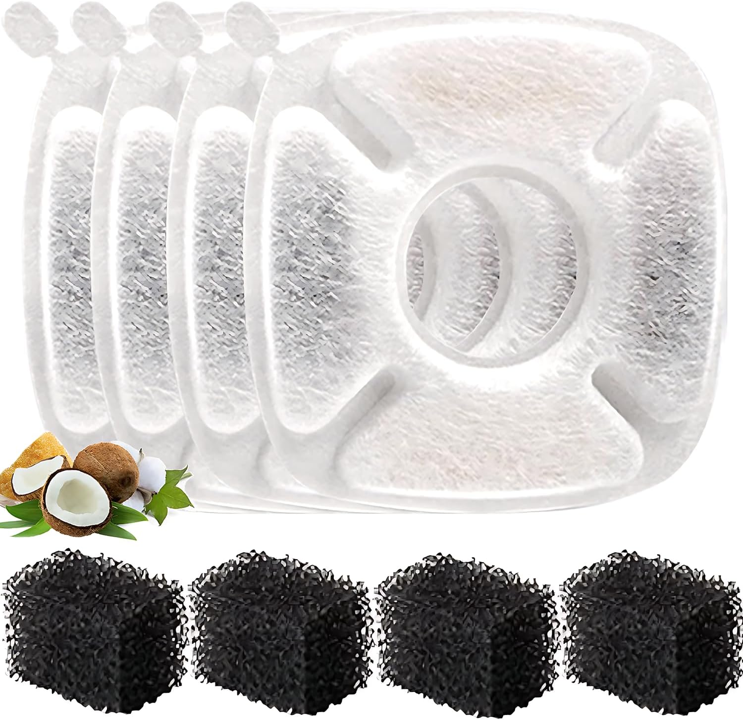 Filtros y Esponjas de Repuesto para Fuente de Mascotas Veken 2.8L