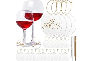 Sparkling Acrylic DIY Wine Glass Marker Tags