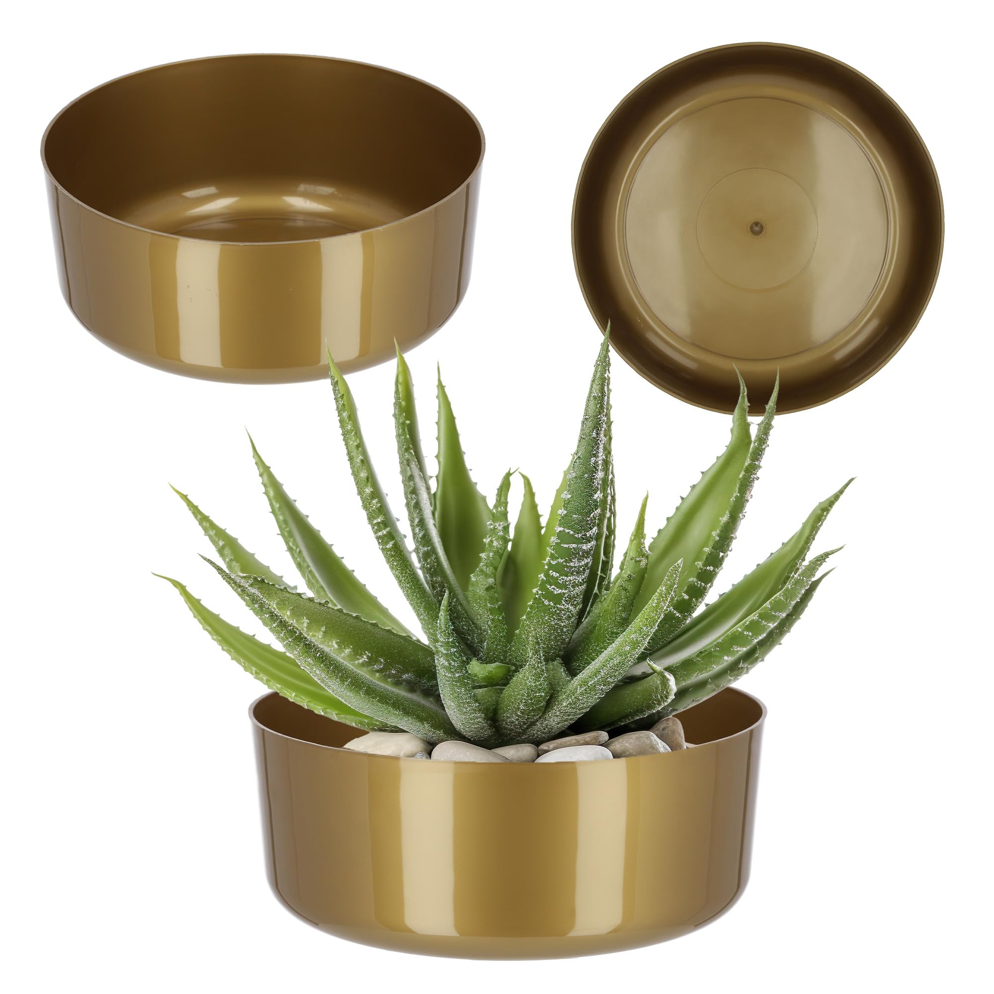 Runder Blumentopf Mit Untersetzer – 25 Cm, 4,5 Liter, In Knalligen Farben