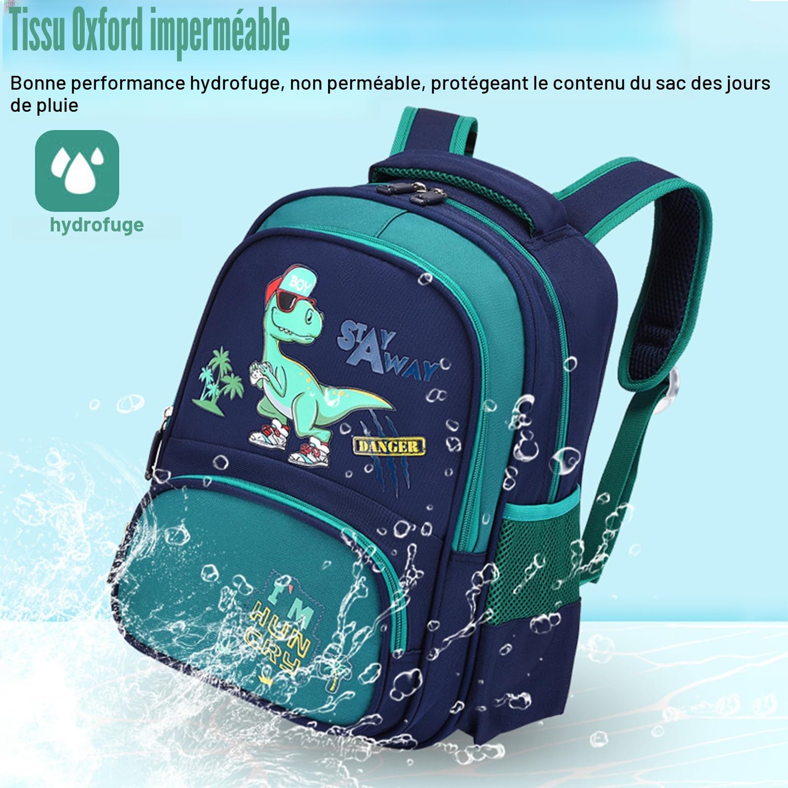 Sac à dos pour maternelle, Enfants Sac À Dos avec Laisse De Sécurité, Enfants Enfant Dinosaure Sac pour Garçons Filles, maternelle École Bookbag Sac à Dos Enfant pour à L’ école Maternelle