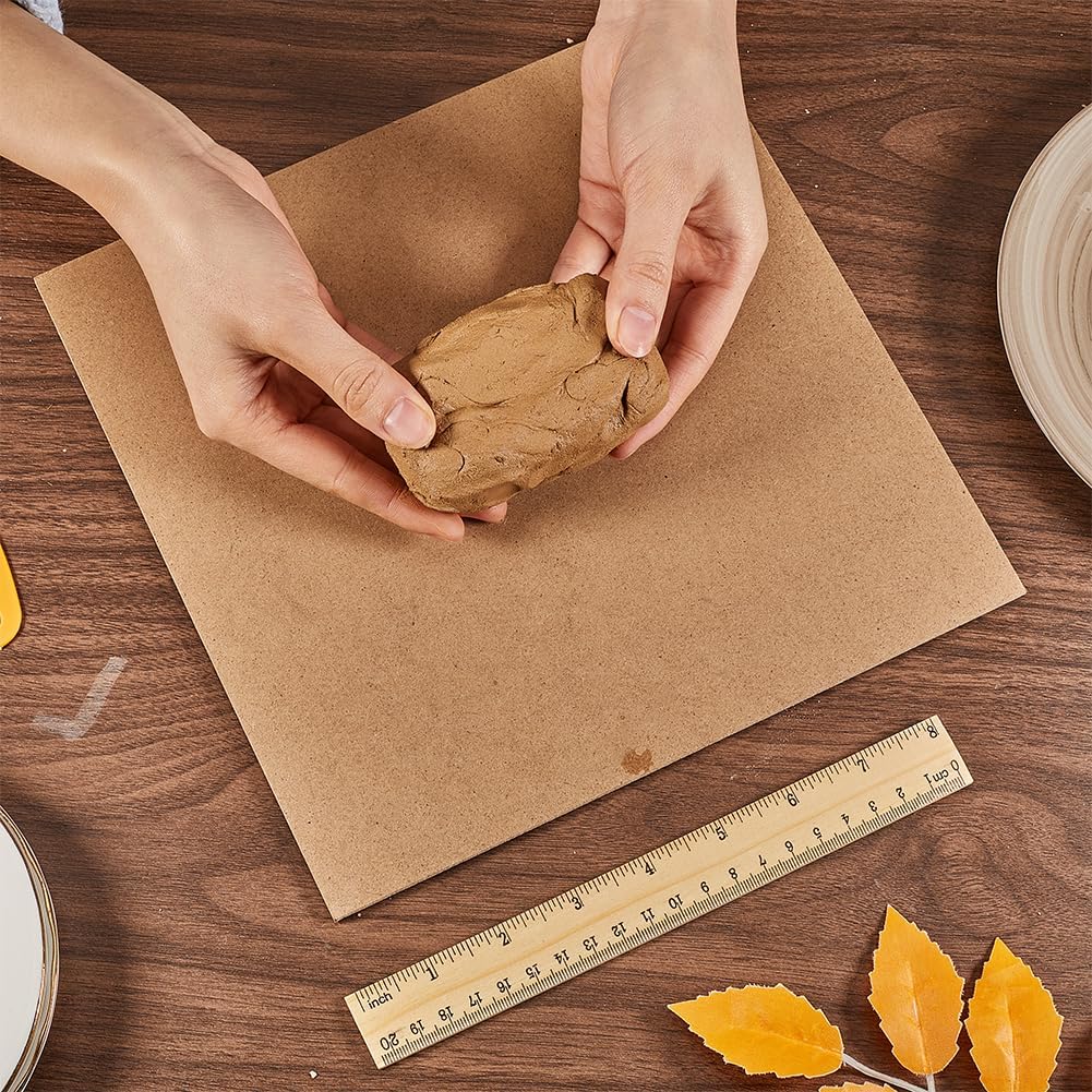CRASPIRE MDF Wood Boards for Crafts 10x10in Square Wooden MDF Board Sheet Medium Density Fiberboard Chipboard Panels for Clay Drying Board Photo Frame Painting Accessories