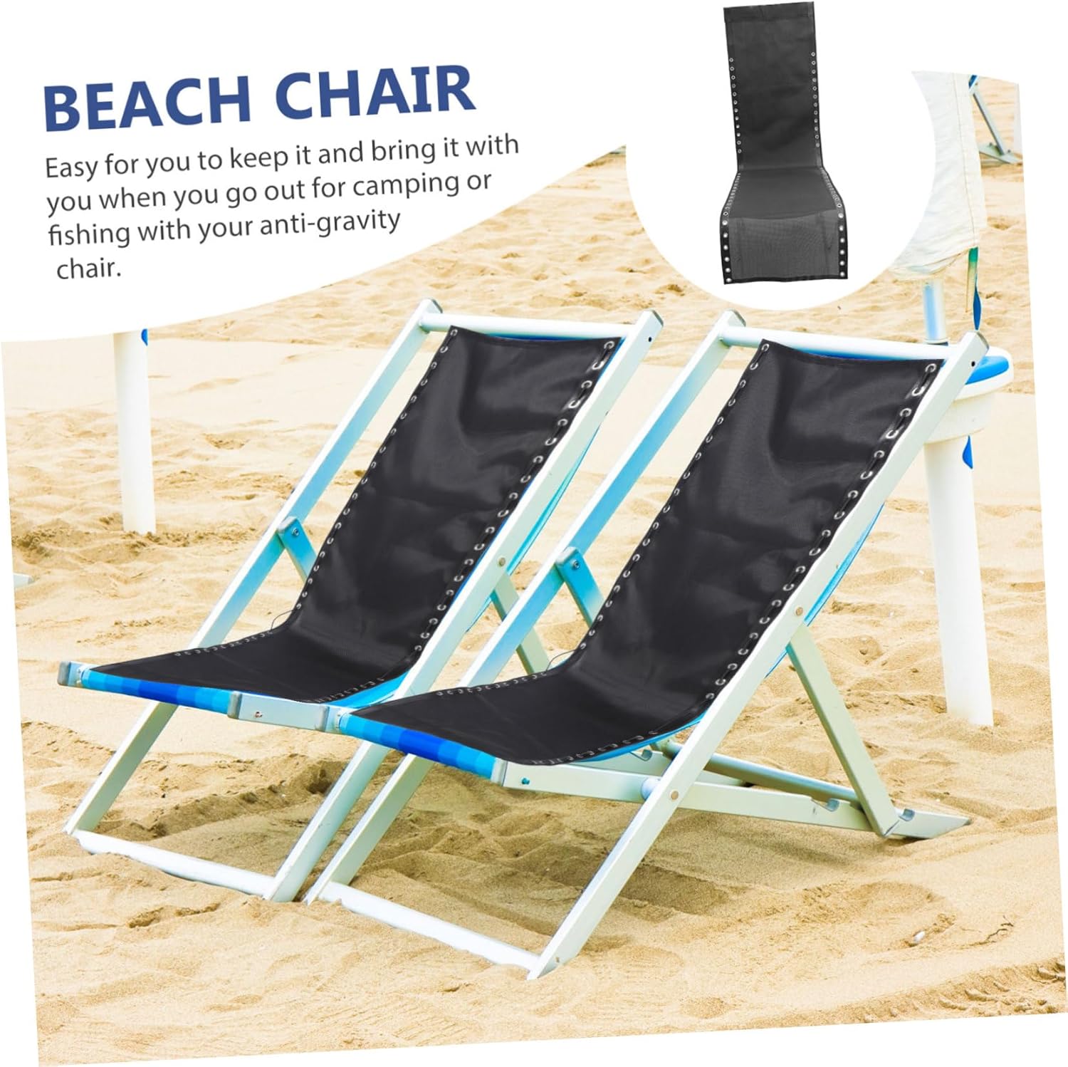 Yardwe Patio Chair Replacement Mesh Set Lounge Chair Fabric Replacement Fabric Set