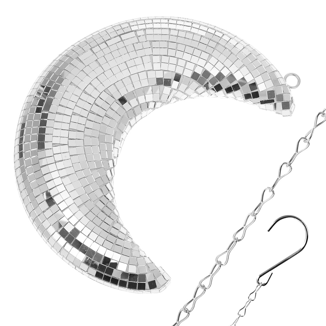 Eleganter Mond Anhänger Aus Glas - Disco Ball Deko Für Hochzeiten Partys Und Wanddekoration - Funkelnde Discokugel Als Vielseitige Hängedeko für Silvester, Geburtstag, Mottoparty