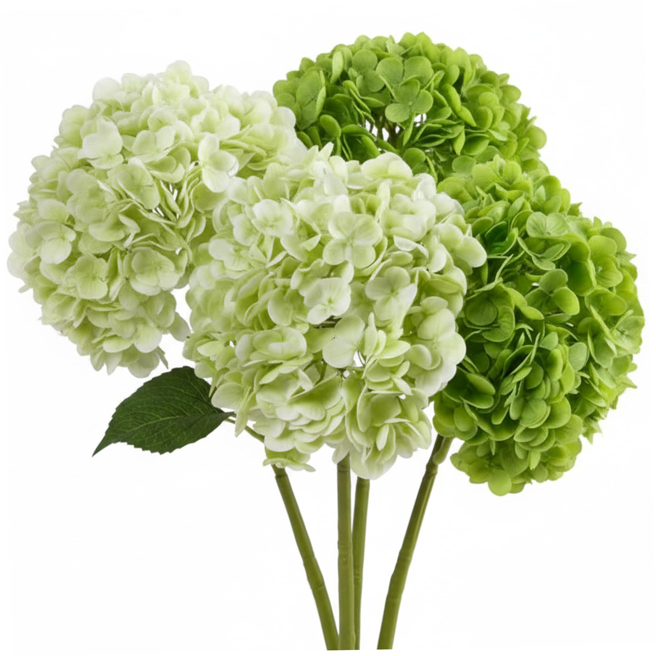 Comebachome Green Hydrangea Artificial Flowers, 4 Pcs Green Hydrangea Artificial Flowers, Real Touch Faux Hydrangeas For Home Decor (50cm/19.69inch), Décorations d'été
